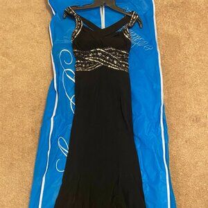 Black Jeweled Hailey Logan Formal Dress